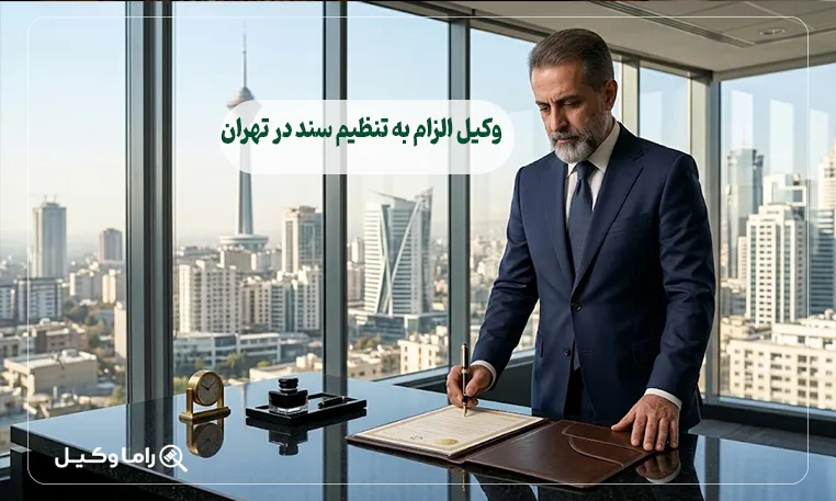 وکیل الزام به تنظیم سند در تهران